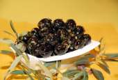 Oliven schwarz entkernt Marrok mit Kräutern & Knoblauch